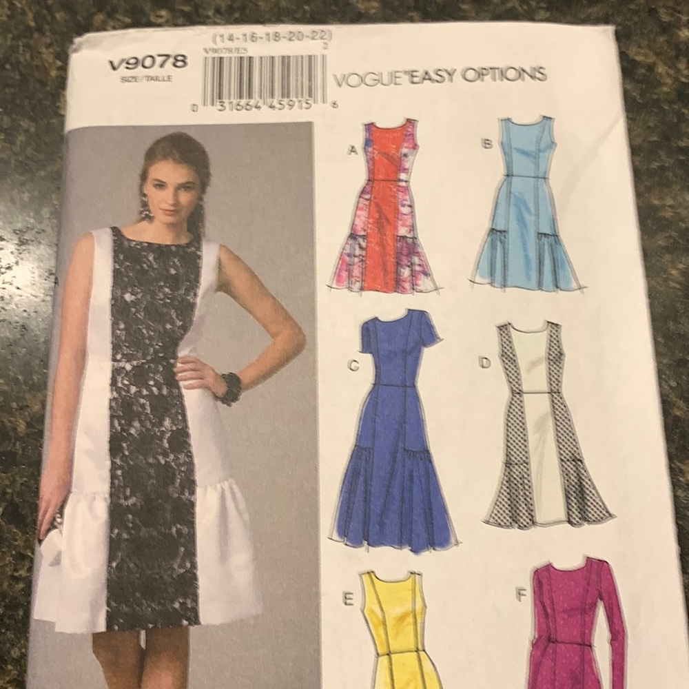 Vogue Pattern Easy Options. summer dress pattern